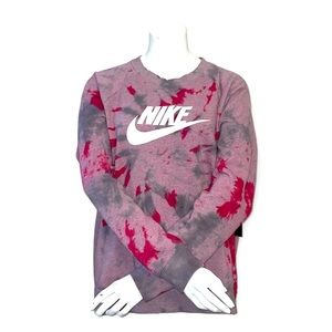 Custom grey pink Nike hoodie size XXL